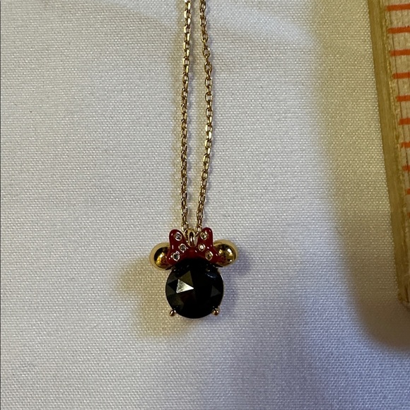 Kate Spade Disney Gold Necklace with Black and Red Minnie Mouse - Picture 8 of 8